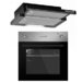 Pachet Cuptor electric incorporabil Hausberg HB-8043IN, 57L, 2000W, Clasa A , Inox + Hota incorporab